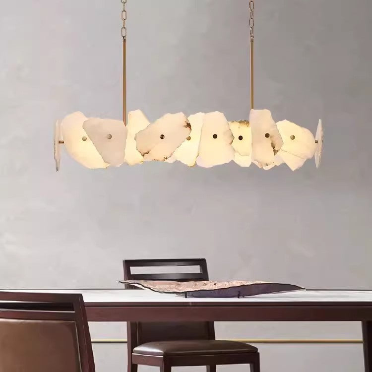 Natural Alabaster Pendant Light for Dining Room