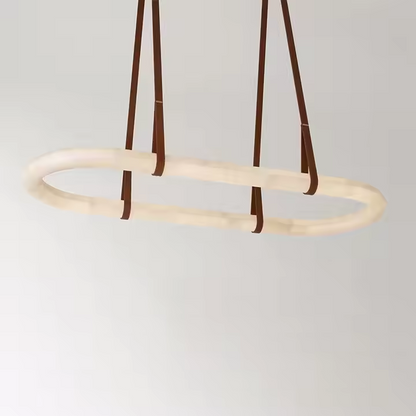 Alabaster Chandelier for Marble Duplex