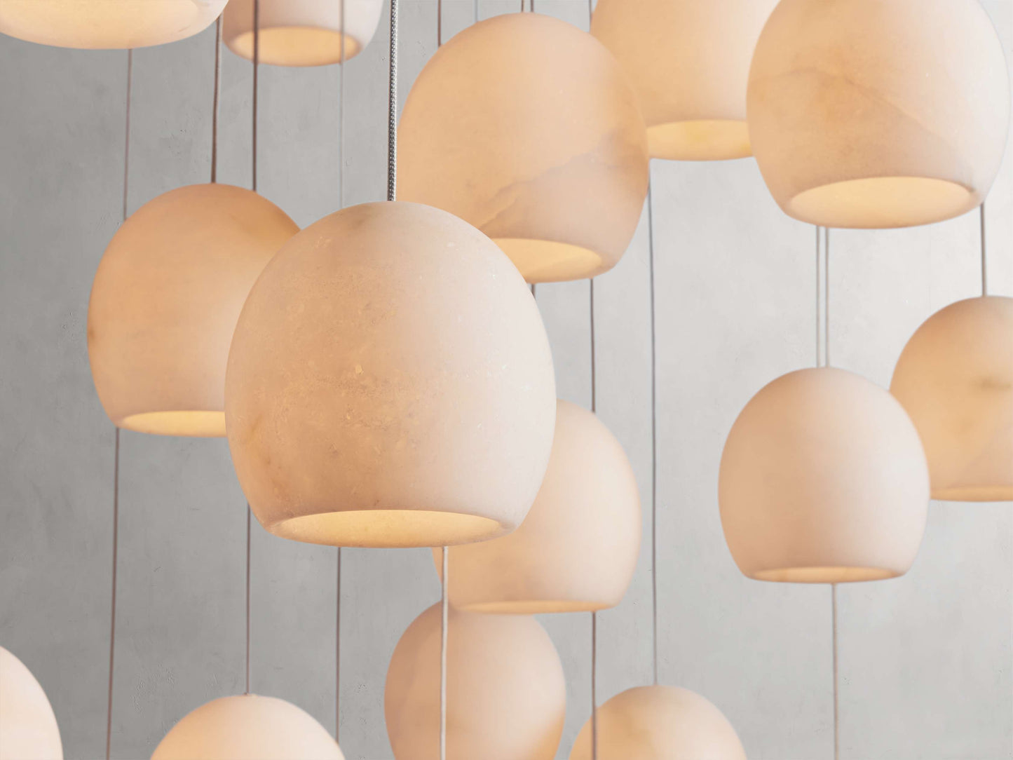 Alabaster Ball Light for Coffee Shop