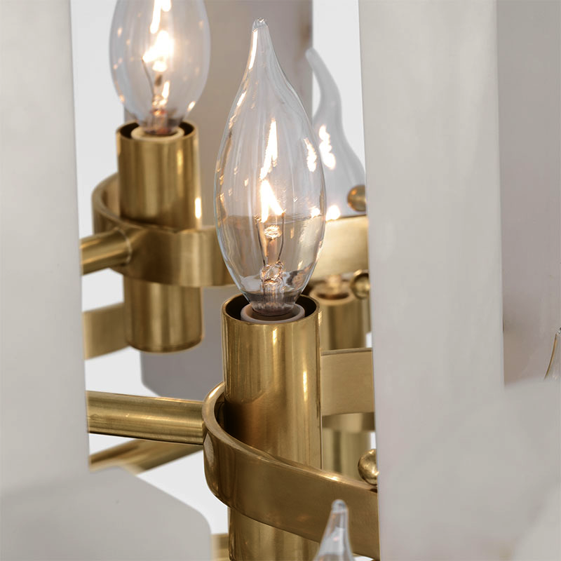 Brass Alabaster Light for Dining Room