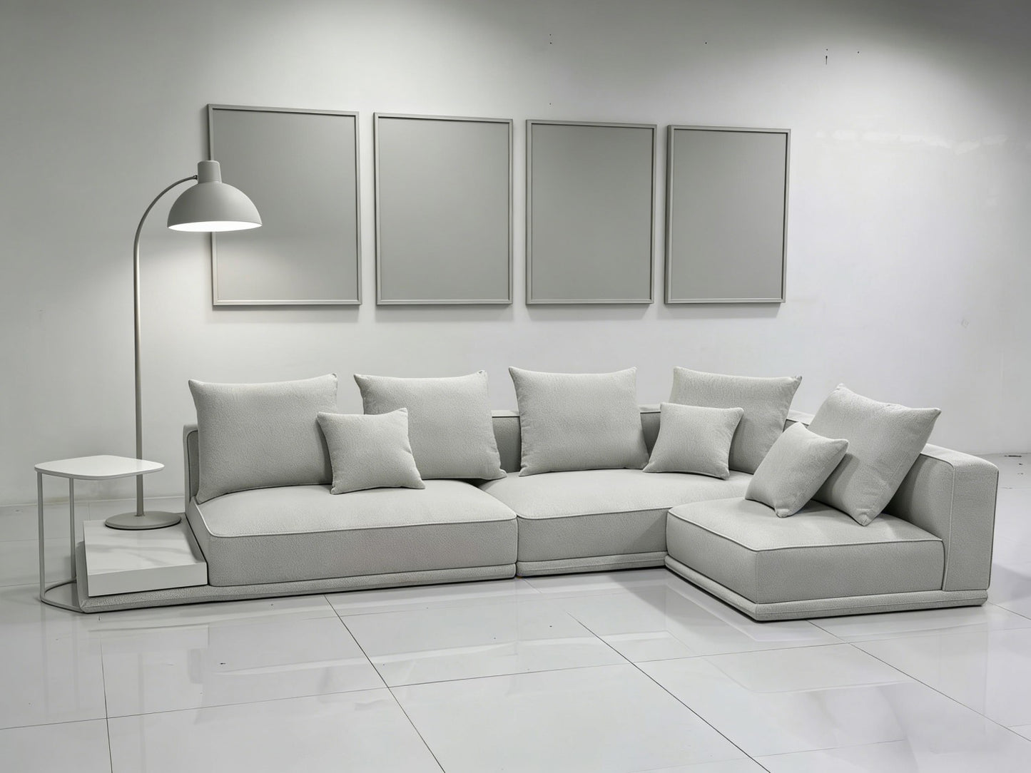 Modular Linen Fabric Sectional Sofa