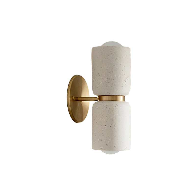 White Gold Iron Ceramic Wall Lamp