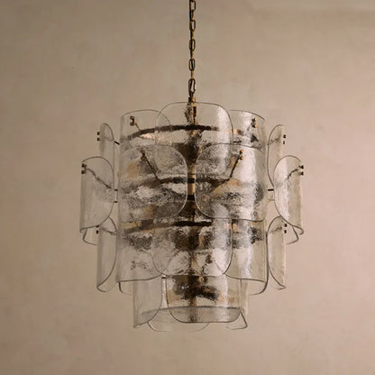 Home Office Curved Glass Chandelier