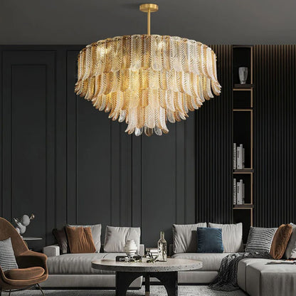 French Brass Luxury Crystal Chandelier