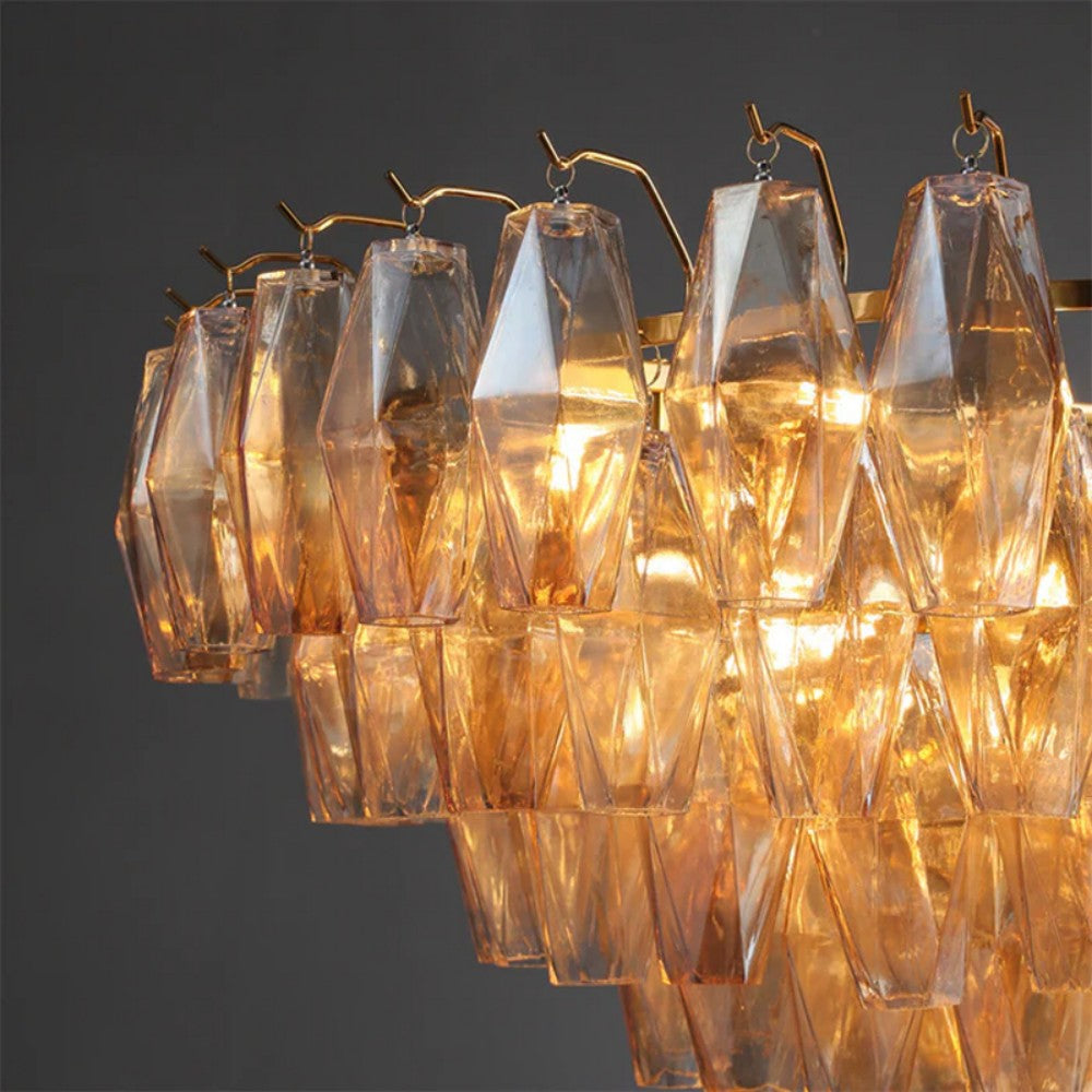 Living Room Luxury Smoke Glass Chandelier