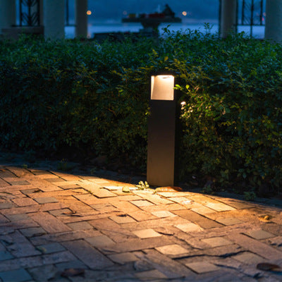 Minimalist Square LED Bollard Light for Garden