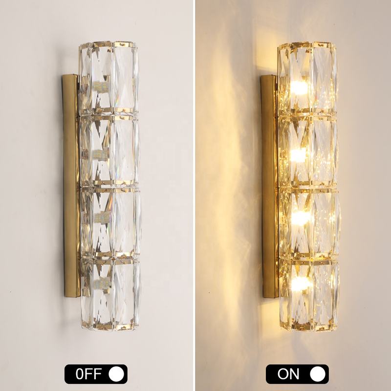Modern Crystal Stainless Steel Wall Lamp