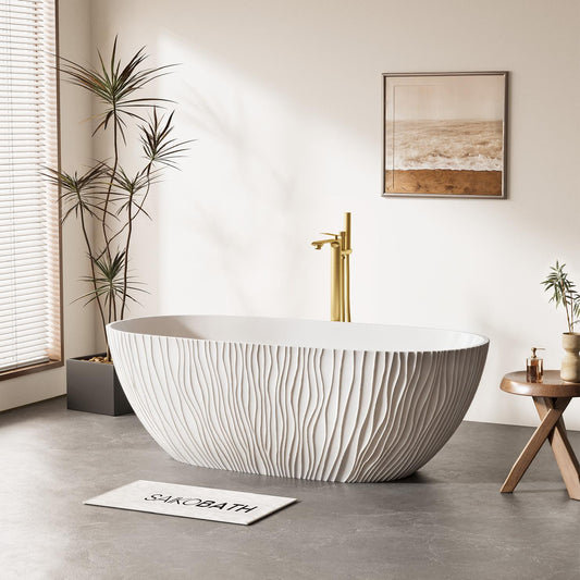 Pattern Design Artificial Stone Bathtub