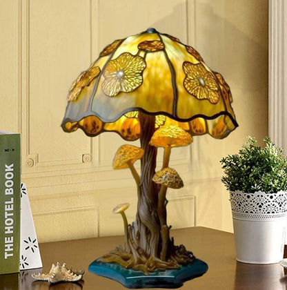 Boho Resin Mushroom Table Lamp