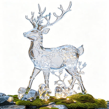 Transparent Bubble Deer Sculpture