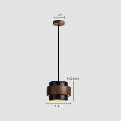 Creative Vintage Wooden Marble Pendant Lamp