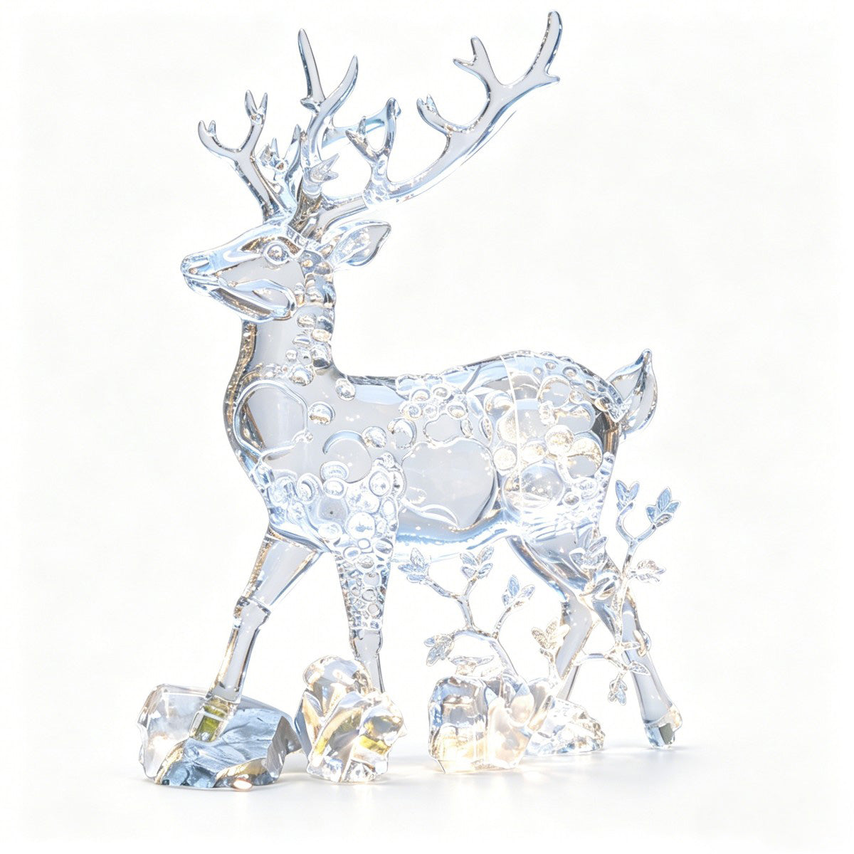 Transparent Bubble Deer Sculpture
