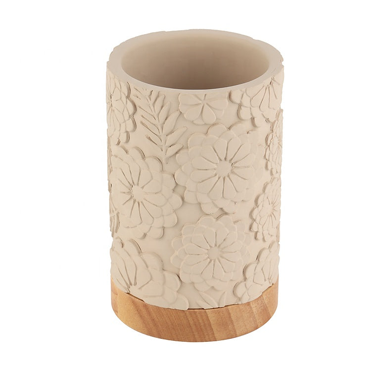 Classic Flower Pattern Bathroom Accessories Set