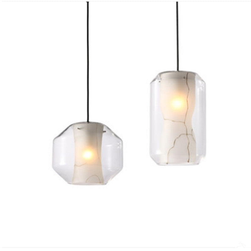 Clear Wiring Alabaster Chandelier