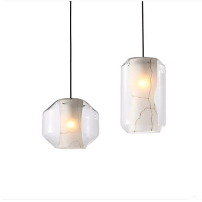 Clear Wiring Alabaster Chandelier