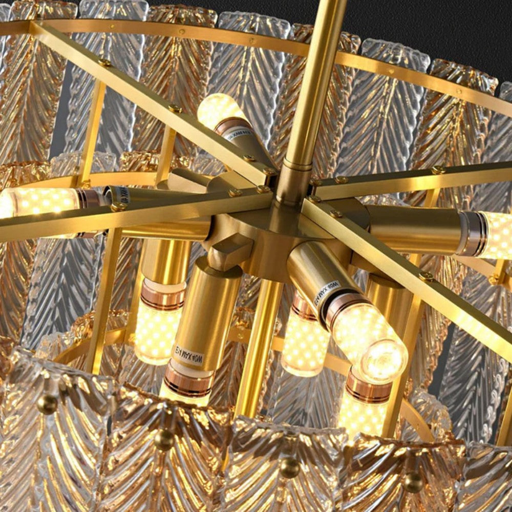 French Brass Luxury Crystal Chandelier