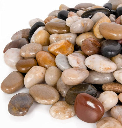 Polished Natural Mixed Pebbles Landscaping Stones
