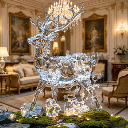 Transparent Bubble Deer Sculpture