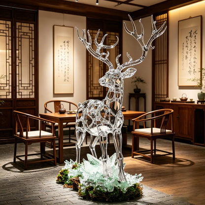 Transparent Deer Art Sculpture