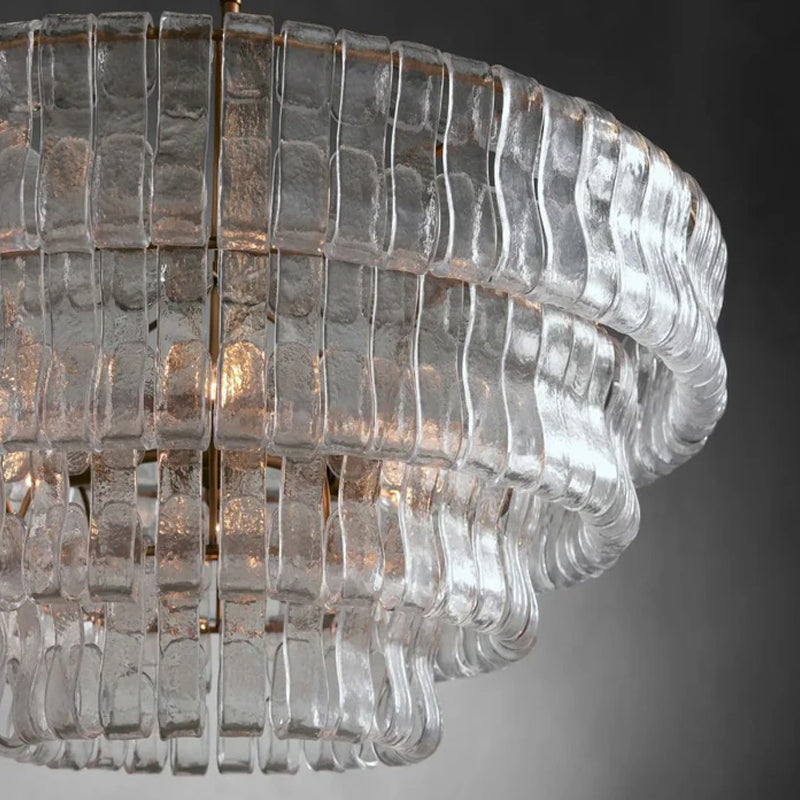 Custom Round Art Glass Pendant Chandelier