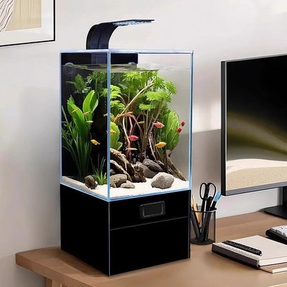 Smart Ultra-clear Glass Square Fish Tank