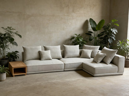 Modular Linen Fabric Sectional Sofa