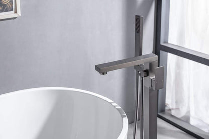 Gunmetal Gray Floor-mounted Bathtub Faucet 61001-1