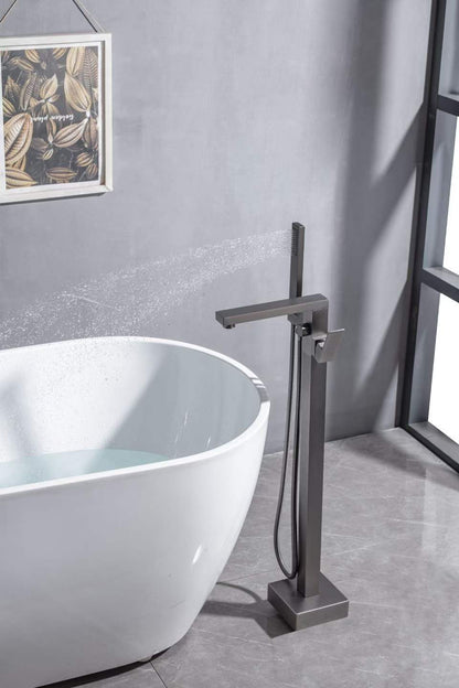 Gunmetal Gray Floor-mounted Bathtub Faucet 61001-1