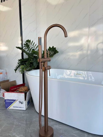 Sleek Brushed Rose Gold Bathtub Faucet 61005