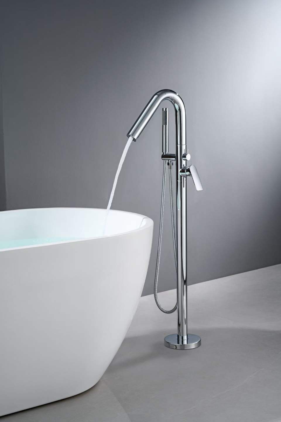 Elegant Polished Chrome Practical Bathtub Basin Faucet 61011-9