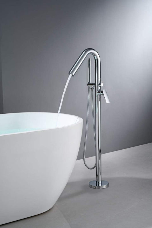 Elegant Polished Chrome Practical Bathtub Basin Faucet 61011-9
