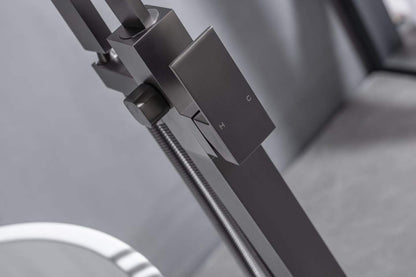 Modern Dual 7-spout Gunmetal Gray Bathtub Faucet 61022