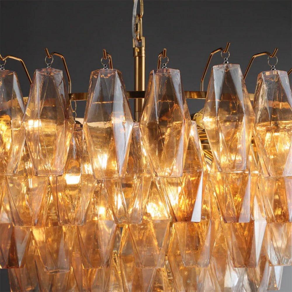 Living Room Luxury Smoke Glass Chandelier