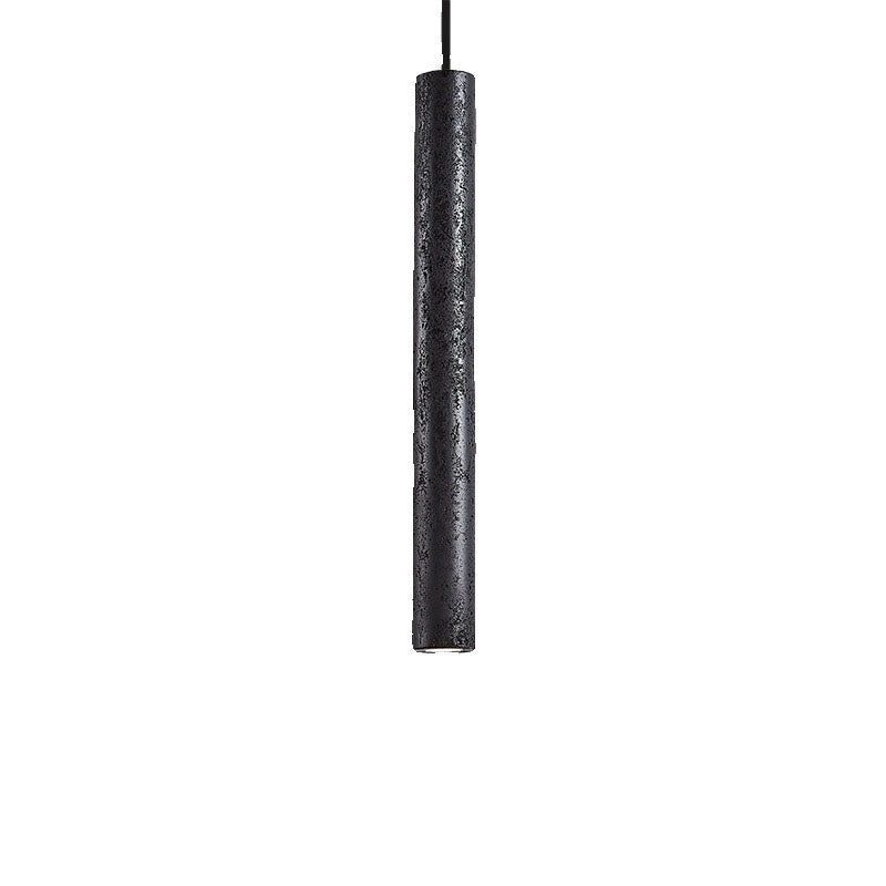 Black Stone & Travertine LED Hanging Light - American Decor for Restaurant/Desk/Bedside