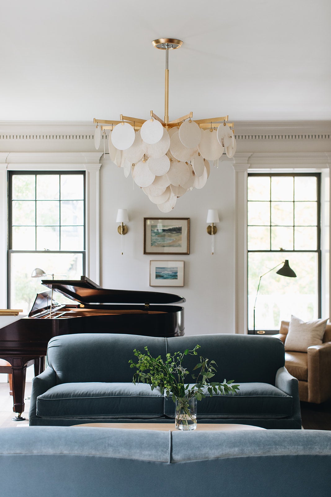 Handcrafted Alabaster Chandelier for Entryway