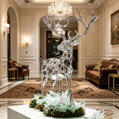 Transparent Deer Art Sculpture