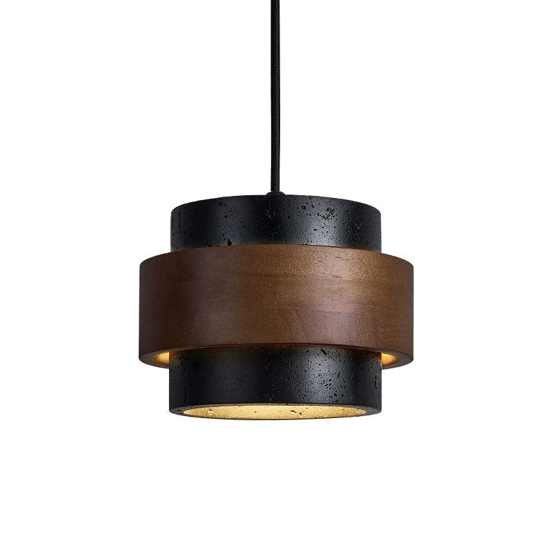 Creative Vintage Wooden Marble Pendant Lamp