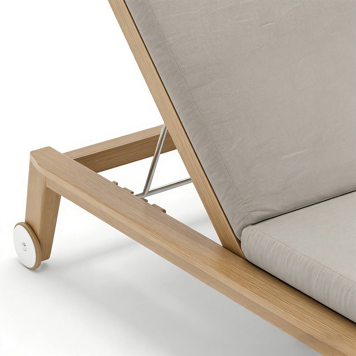 Teak Outdoor Adjustable Lounge Chair