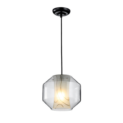 Clear Wiring Alabaster Chandelier