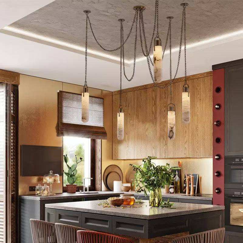 Alabaster Chandelier for Kitchen Island