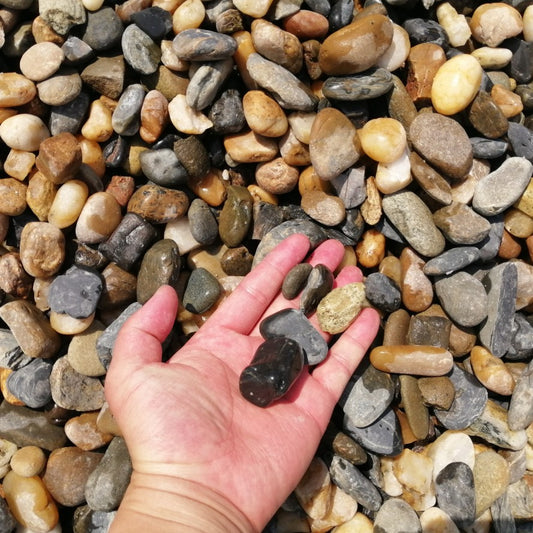 Multi-size Color Matt Pebbles Aquarium Decor