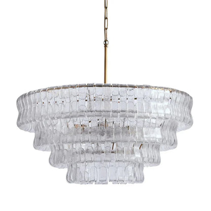 Custom Round Art Glass Pendant Chandelier