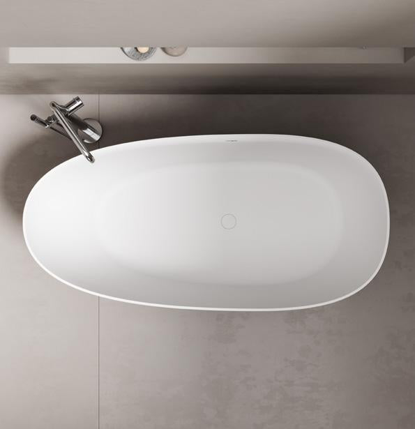Thin Edged Acrylic Artificial Stone Bathtub
