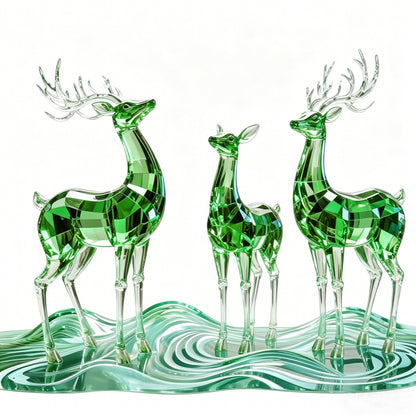 Mosaic Golden Deer Sculpture JS006