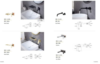Durable Concealed Wall-mounted Bathtub Faucet