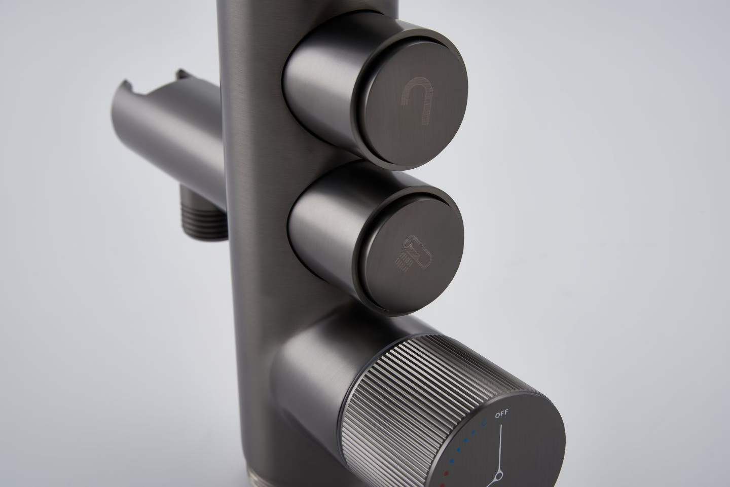 Gunmetal Gray Square Shelf Bathtub Faucet 81007-F