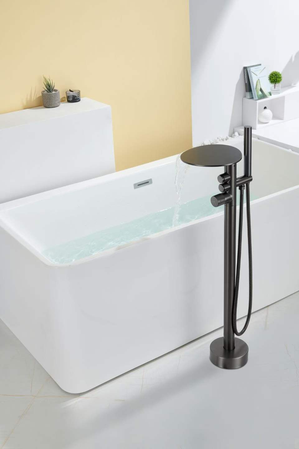 Disc Knob Floor-mounted Bathtub Faucet 81008
