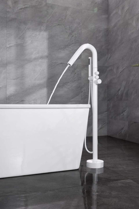Premium White Copper Durable Bathtub Faucet 81009