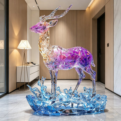 Colorful Crystal Deer Sculpture JS007