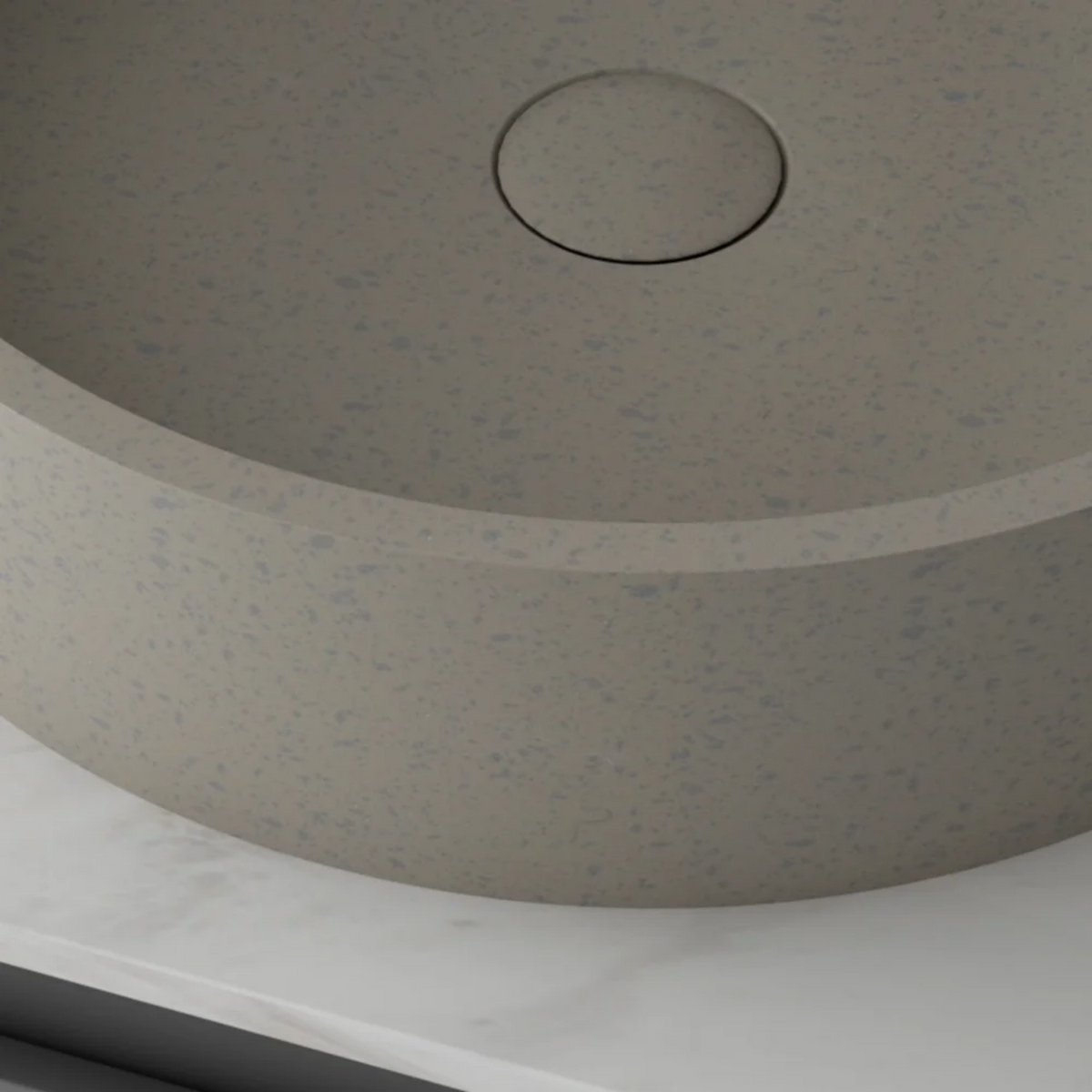 Circular Container Countertop Cement Basin